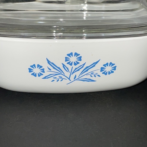 Corning Ware 4 Cup Blue Cornflower Casserole Dish Retro Vintage Bakeware Pot - Picture 4 of 10